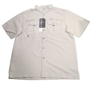 Habit Shirt Button Up Solar Factor UPF 40+, NWT Men's Large, Short Sleeves
